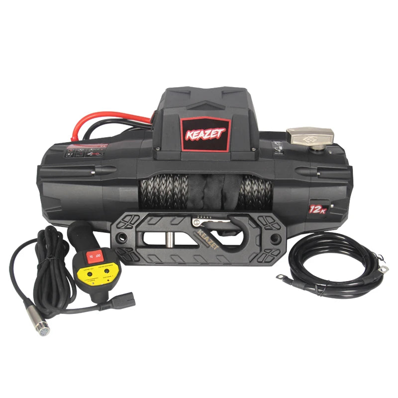 Trailer Electric Winch 12000LBS DC 12V Copper Motor Car Guide Towing Hook Off-Road Recovery Winch Trailer Hitch Car Accessories 1