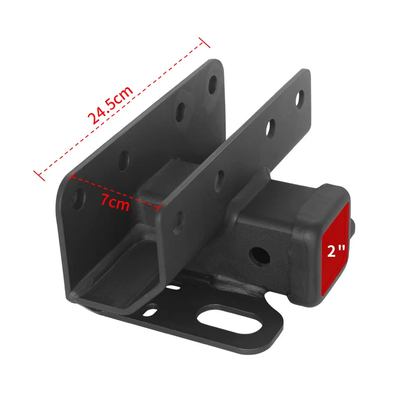 For Ford Bronco Steel Cat Tow Receiver With 2-inch Square Mouth Parts Towing Hook Vehicle Trailer Hitch Accessories Rear Bumper 3