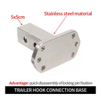 New Fits Prado Stainless Steel Towing Hook Trailer Hitch Coupler 2inch Receiver 10000LBS Load Capacity Camp Trailer Car 3