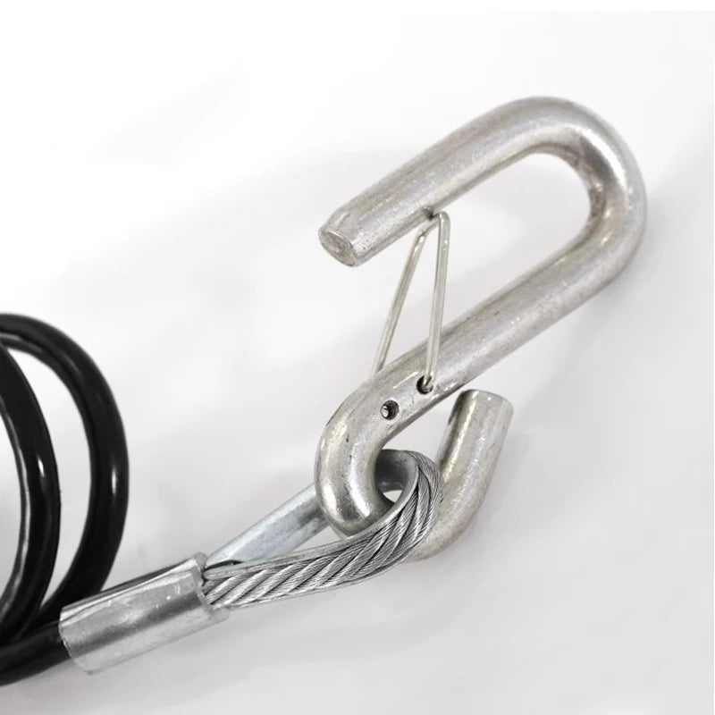 3500LBS Spring Steel Wire Rope Trailer Safety Rope, Trailer Hitch Accessories 3