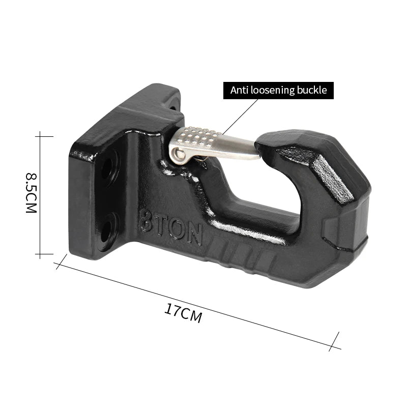 Scorpion Tail Design 8T Heavy Duty Black Forged Towing Hook Pintle Hook for Trailer Hitch Trailer Parts & Accessories 3