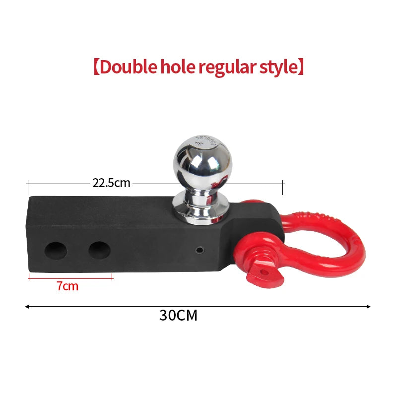 8 Ton Heavy Duty Trailer Hitch Shackle Hook 2 Inch Trailer Ball Mount Forged U Shackle D-Ring for Off-road Recovery Towing Hook 3