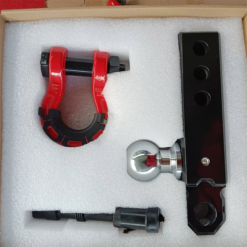 Trailer Hitch U-Shackle Connect 5x5cm Pipe Arm for Off-Road Vehicle Modification Ring Tow Hook Camp Trailer Accessories 6