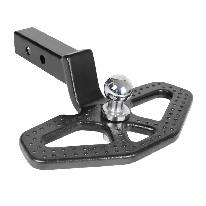 Fits 2inch Receiver Rear Bumper Heavy Duty Steel Trailer Hitch Pedal With 50mm Ball Tow Hook Parts Car Step Accessories 1