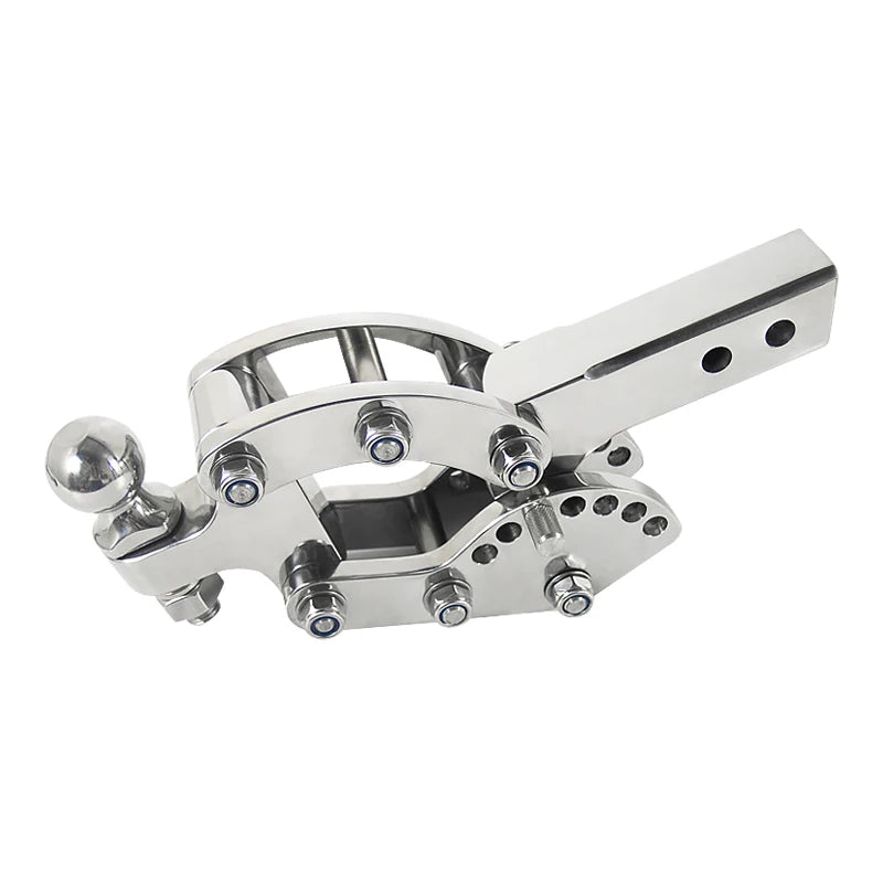 2 Inch Adjustable Chrome Plated Trailer Hitch Drop Ball Mount Heavy Duty Towing Hitch Hook for Universal SUV Pickup Accessories 3