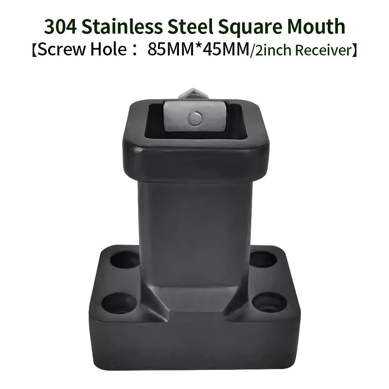 304 Stainless Steel Universal Towing Square Mouth Base with Patent Anti-sway Design Trailer Hitch Offroad Parts Car Accessories 1