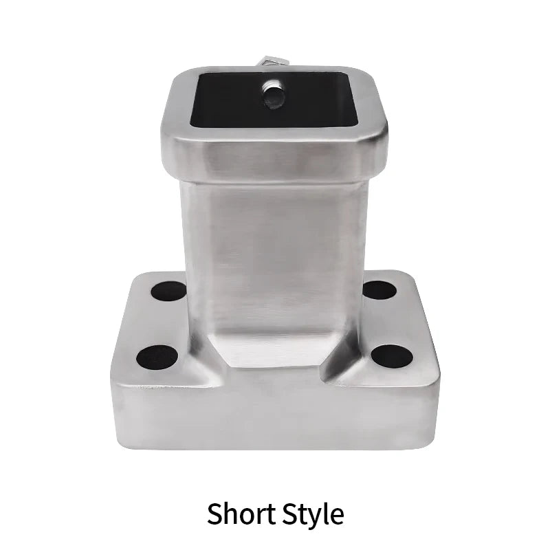 Stainless Steel Towing Square Mouth Base with 2inch Receiver 85X45mm Universal Hole Trailer Hitch Offroad Parts Car Accessories 2