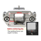 New 304 Stainless Steel Rear Bumper Square Base 105X55mm Mounting Hole Spacing Trailer Arm Kit Refit Trailer Hitch Parts Tow 4