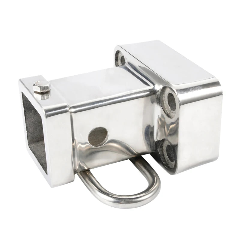 New High Quality Stainless Steel 2-Inch Receiver Square Mouth 85mm X45mm Trailer Hitch Camp Trailer Accessories 7000lbs 2