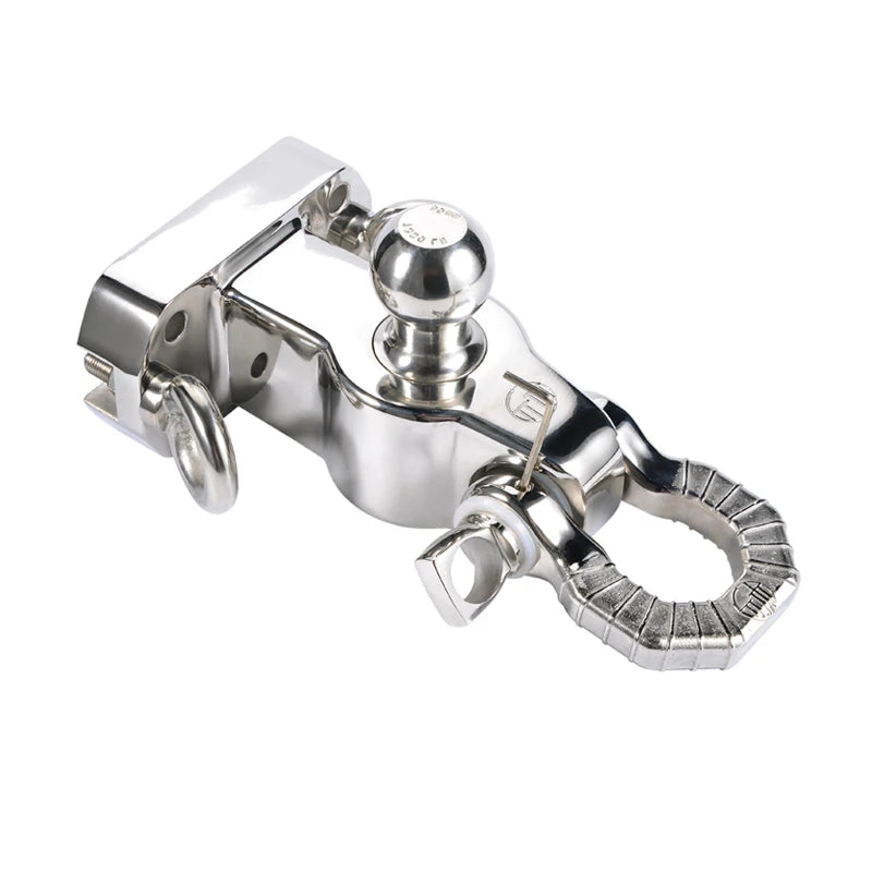 PRADO Car Stainless Steel Trailer Hitch With 50mm Ball and Separable Tow Hook Shackle Off-road Refit Accessories 1