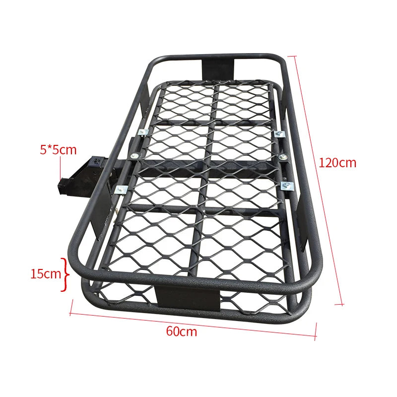 Alloy Material Car Rear 2inch Receiver Outdoor Luggage Basket Frame Kit Basket Rack Trailer Hitch Camp Trailer Accessories 3