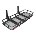 Folding Hitch Cargo Carrier Basket 2 Inch Receiver Mount Heavy Duty Steel Rear Luggage Rack for SUV Truck Car Road Trip Camping 2