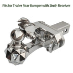 Stainless Steel Trailer Hook Match 2in Receiver Handing Ring and Eagle Head Design Trailer Hitch Arm Camping Car Accessories 3