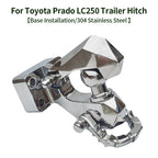 Trailer 304 Stainless Steel Towing Hook for Toyota Prado LC250 Viper Design Parts Trailer Hitch Base Off-road Car Accessories 1