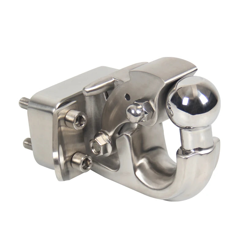 Stainless Steel Tow Hook and Heavy Duty Steel Adjust Trailer Hitch 50x50mm Connector Kit Off-road Refit Parts Car Accessories 6