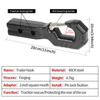 New Heavy Duty Steel Forged 8Ton 2inch Off-Road Rescue Trailer Hitch Refit Part Tow Hook Trailers Arm Car Accessories 2