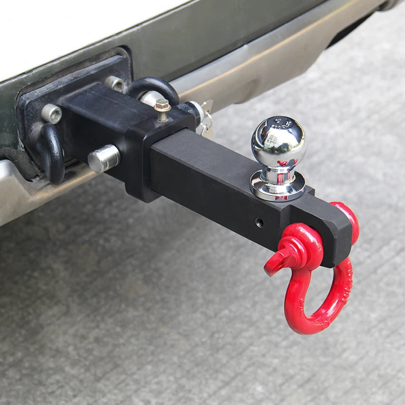 Trailer Hitch Ball Mount With U-Shackle Fits 2-Inch Square Mouth Receiver-Trailer Refit Parts &Tow Hook Car Accessories 2