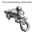 Stainless Steel Towing Hook for 2025 Tank500 Dragon's Tooth Design with Tow Ball and Shackle Trailer Hitch Base Car Accessories 3