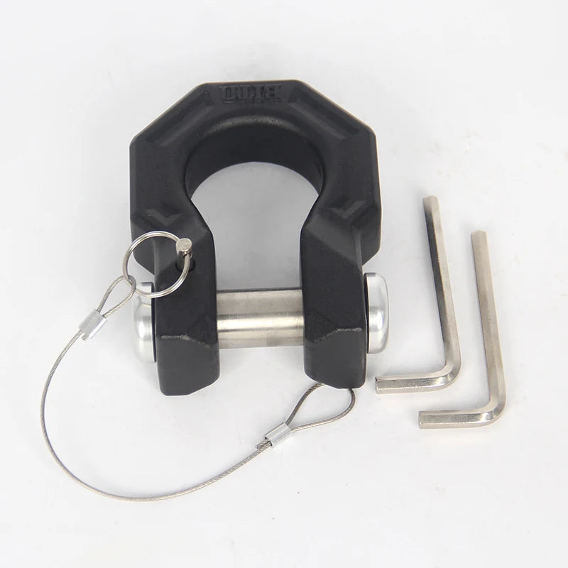 Black 7075 Aluminum Alloy Forged Trailer Hitch Bow Shackle U-hook Tow Hook Refit Partsl Off-road Car Accessoriesow 2