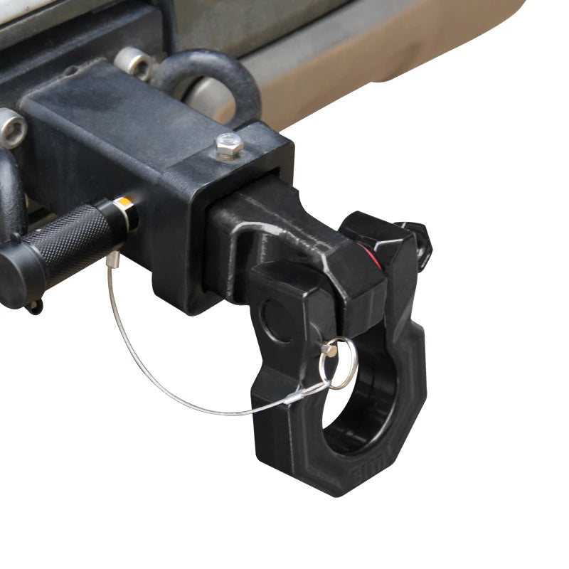 New Black 15ton Heavy Duty 40CR Steel Trailer Hitch Rescue Arm 5x5cm Square Tube Retrofit Parts Car Tow Hook Accessories 1