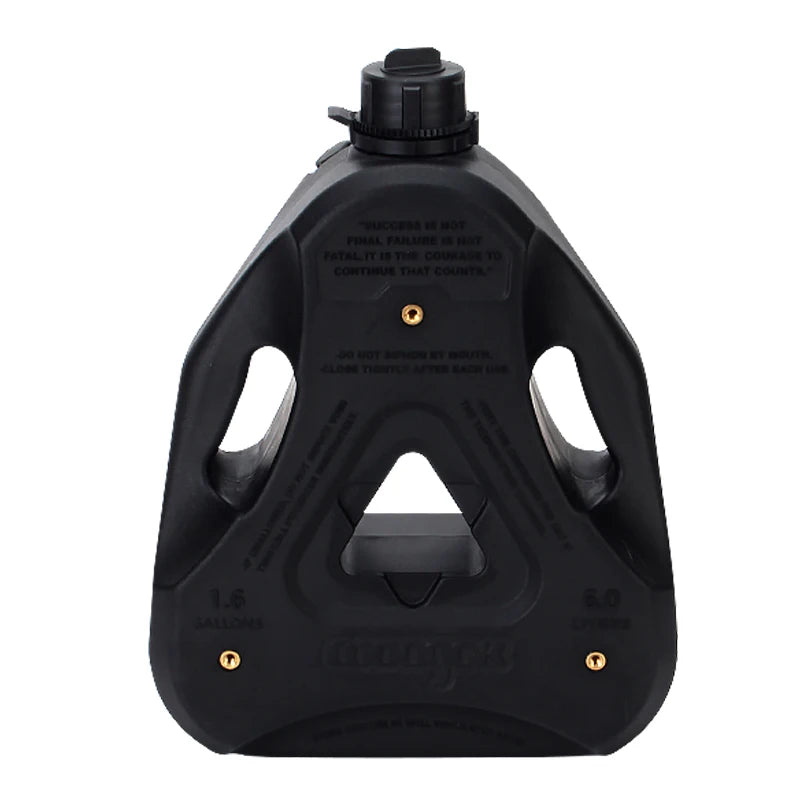 New 1.6 Gallons Black Plastic PE High Quality Outdoor Water Tank Oil Drum Barrel Off-road Emergency Response Trailer Hitch Parts 1