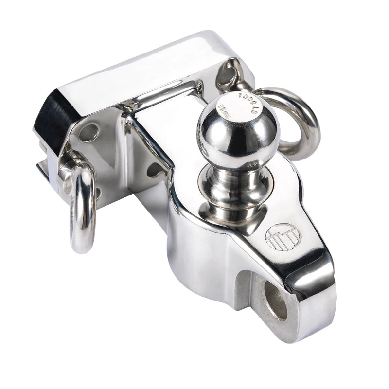 Prado Stainless Steel Trailer Hitch 50mm Ball Head with Detachable Shackle Off-road Refit Tow Hook Parts Accessories 3