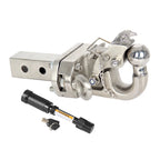 Eagle Head Design Stainless Steel Trailer Hitch with 5x5cm Square-port Arm Off-road Refit Tow Hook Parts Car Accessories 1