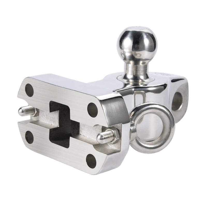 PRADO Car Stainless Steel Trailer Hitch With 50mm Ball and Separable Tow Hook Shackle Off-road Refit Accessories 5