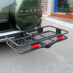 4x4 Offroad Car Black Aluminium Alloy Hitch Mount Luggage Basket 5x5cm square Quick Insertion for 2-inch Square Mouth Base 3
