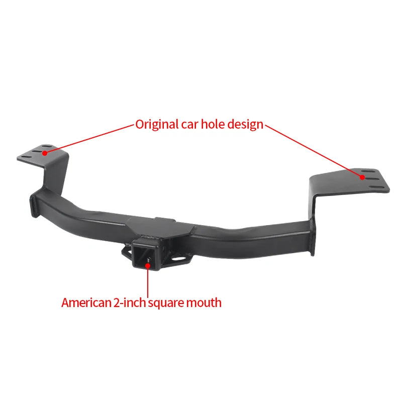 For Toyota Fortuner Car Trailer Rear Bumper Off-Road Refit Steel Tow bar with 2inch Receiver Vehicle Trailer Hitch Accessories 4