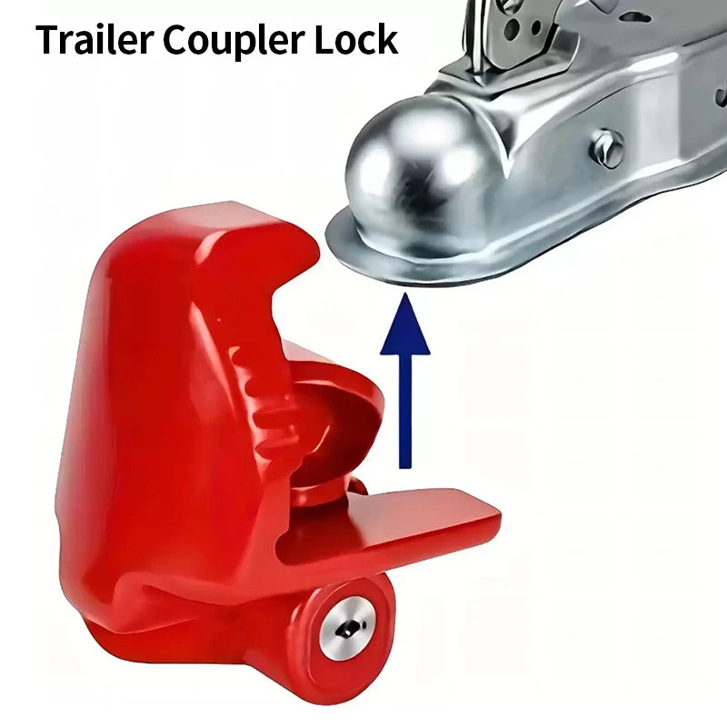 Factory Custom Ball Cover Lock Trailer Hitch Lock for RV Yacht Universal Anti-Theft Round Head Towing Coupler Security Parts OEM 1