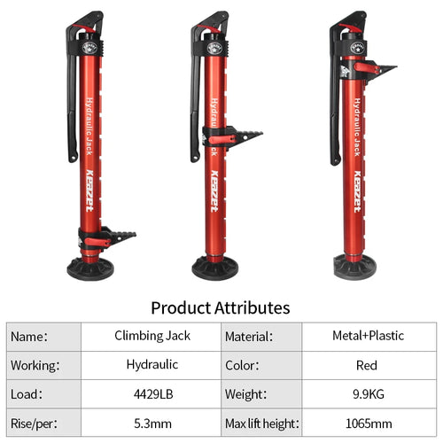 2 Ton Lifting Weight Hydraulic Climbing Jack Host Rescue Tools Can Use -30° Temperature Trailer Hitch OEM Car Jack Accessories 2