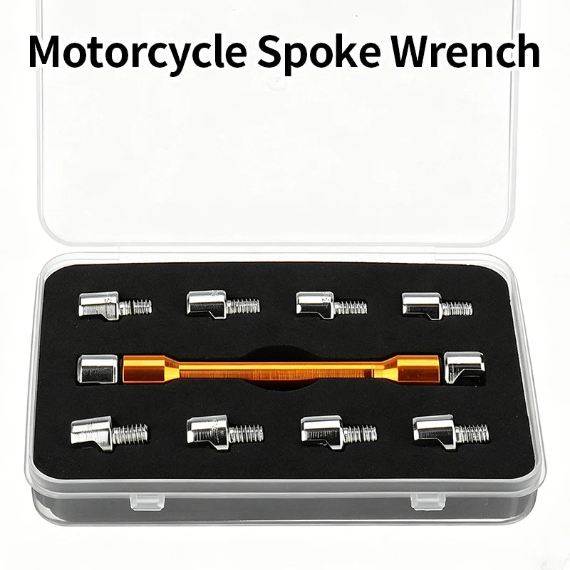 Motorcycle Spoke Wrench Wheel Spoke Adjustment Repair Tire Steel Wire Spanner Universal Wheel Rim Maintenance Tool for Motorbike 1