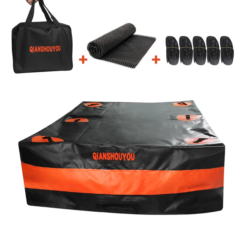 580L 20 Cubic Feet Waterproof Car Rooftop Cargo Carrier Bag PVC Roof Top Luggage Bag for Road Trip Camping SUV Van Trailer Hitch 1