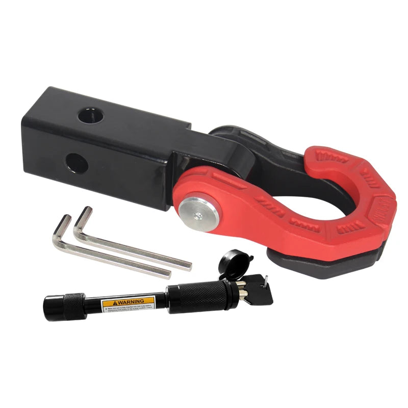 Multifunctional Towing Hook Bow Ring Hitch Fits 2inch Receiver Forged Shackle Tow Hook Parts Trailer Hitch Offroad Accessories 6