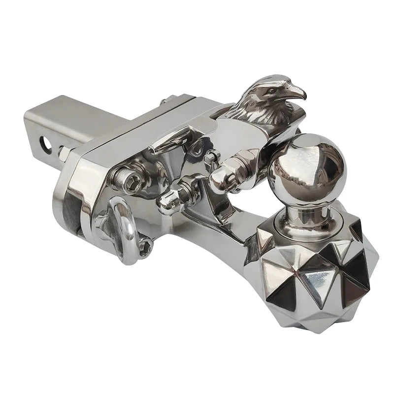 Stainless Steel Trailer Hook Match 2in Receiver Handing Ring and Eagle Head Design Trailer Hitch Arm Camping Car Accessories 6