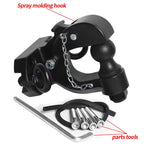 All Black Style Tow Hook for Prado Rear Bumper Install Bolt Hole 105x55mm Off-road Refit Parts & Trailer Hitch Car Accessories 2