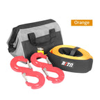 New 6m 75mm 15Ton Nylon Trailer Recovery Tow Strap with Hook & Hitch for Emergency Towing 6