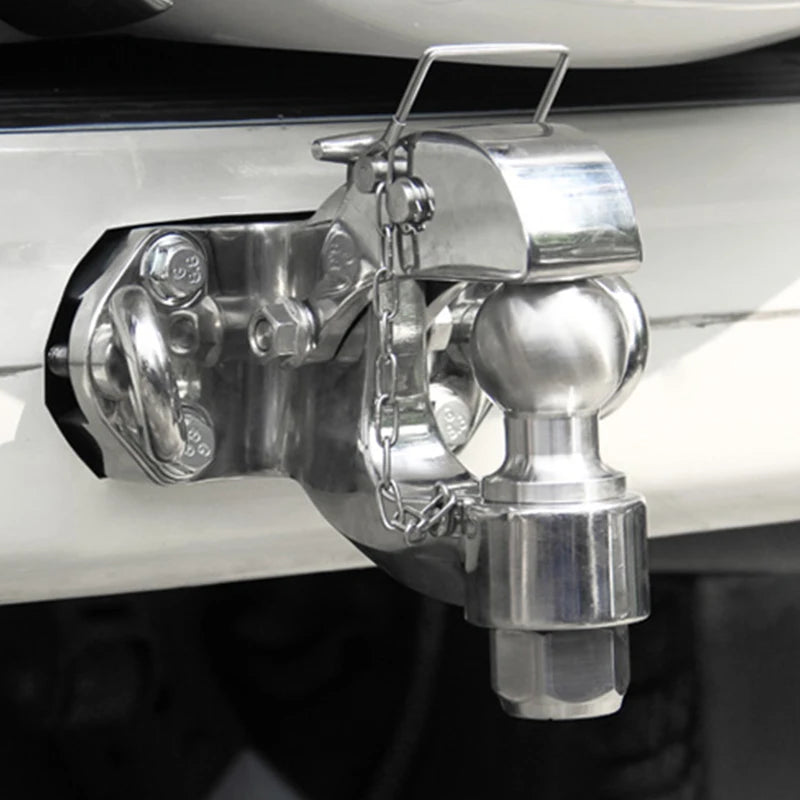 Heavy Duty Steel Electroplating Process Trailer Hitch 105x55mm Install Hole Off-road Refit Tow Hook Parts PRADO Car Accessories 4