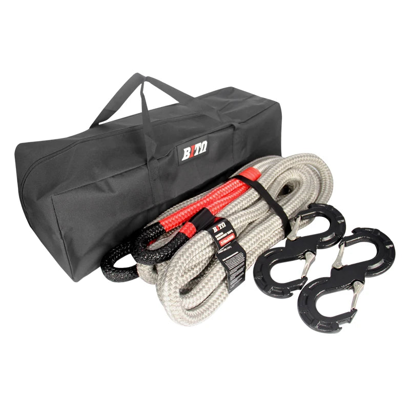New 15 Ton Heavy Duty 9m Nylon Tow Line 30mm Diameter Forged S-Hook Emergency Trailer Rope Parts Hitch Accessories 3
