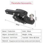 20000LB Multi Level Height Adjustable Trailer Hook for 2inch Receiver Rear Bumper Trailer Hitch Parts Tow Hook Car Accessories 2