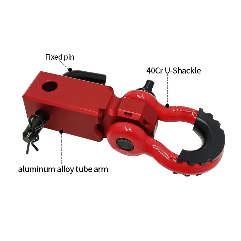 Trailer Hitch 4.75Ton 3/4 Shackle Tow Arm with Aluminum Alloy Tube Arm Trailer Parts &Tow Hook Car Accessories 2