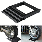 Aluminum Motorcycle Roller Stand with Loading Ramp Non Slip Base Motorcycle Cleaning Maintenance Tool for Workshop Repair Parts 6