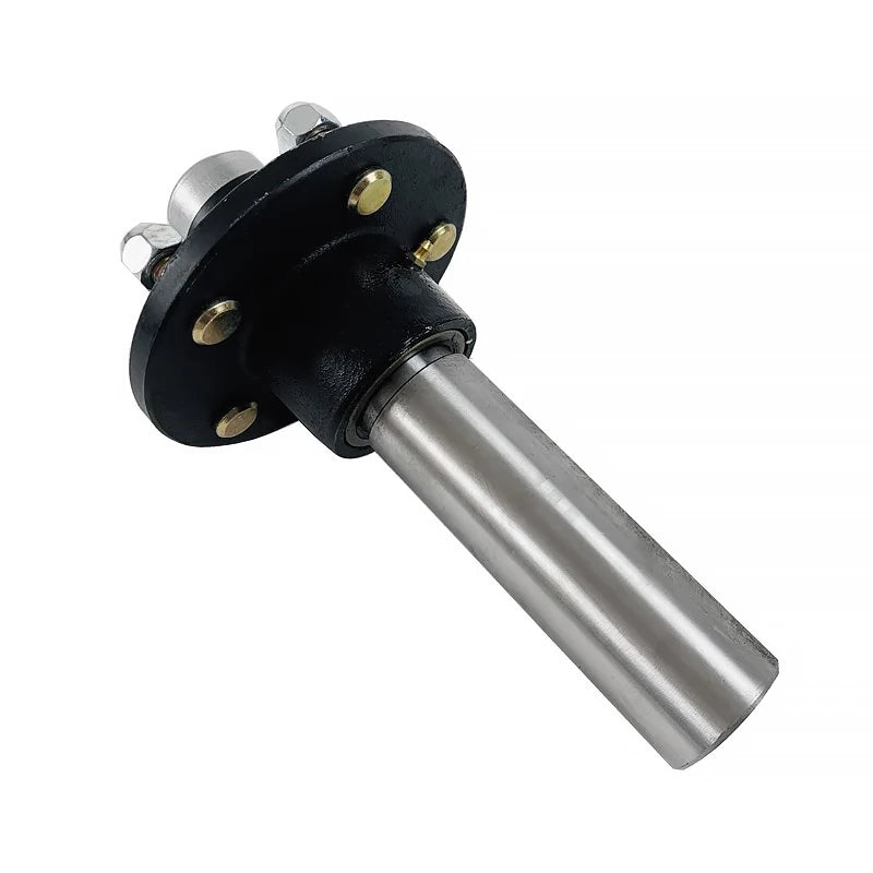 New High Quality Steel 5-114.3 Unbraked Trailer Half Axle Straight Haba Head Wheel Hub Belt Hitch Accessories 1500kg Load 1