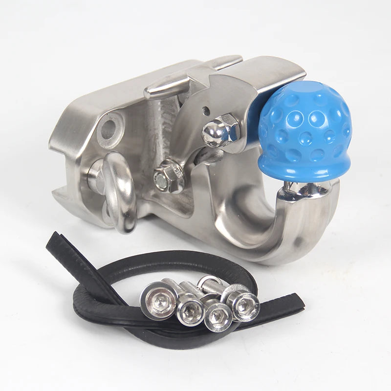 Install Hole 105x55mm European Style Trailer Hitch for Prado Car Stainless Steel Tow Hook Off-road Refit Parts & Accessories 4