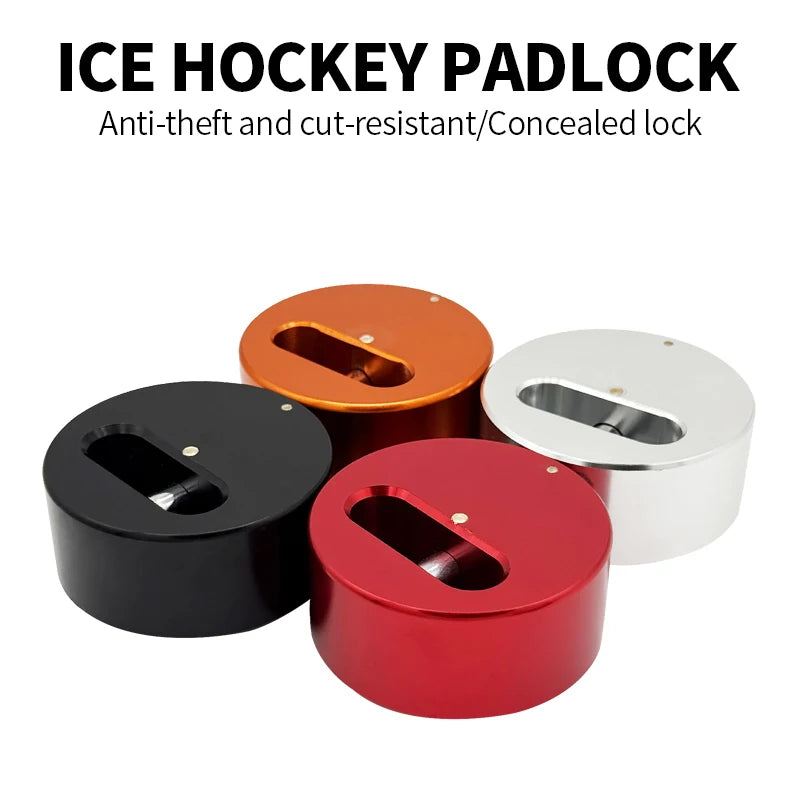 Hidden Shackle Hockey Puck Padlock Heavy Duty Round Van Security Lock for Storage Unit Shed Trailer Door Shipping Container Gate 2
