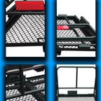 Car Rear 2inch Receiver Folding Luggage Basket Frame Hitch Rack for Travel Camping Trailer Hitch Camp Trailer Accessories 5