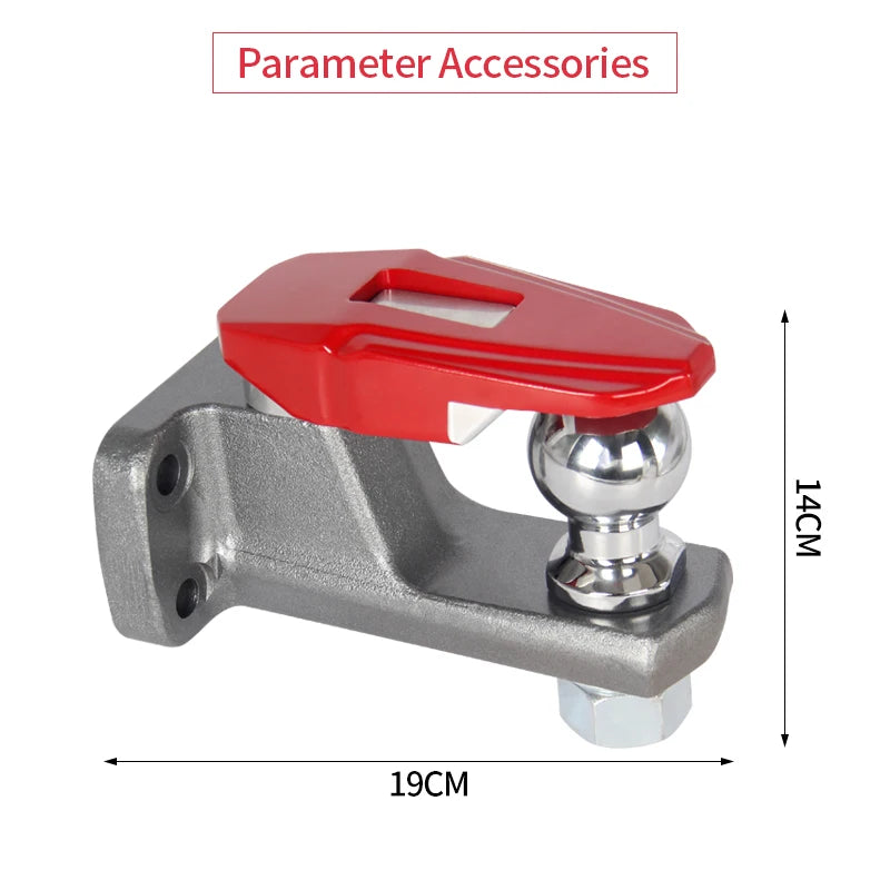 Universal Model Towing Refit Parts 85x45mm Install Hole of Rear Bumper 2inch 6000lb Ball Tow Hook Trailer Hitch Accessories 2