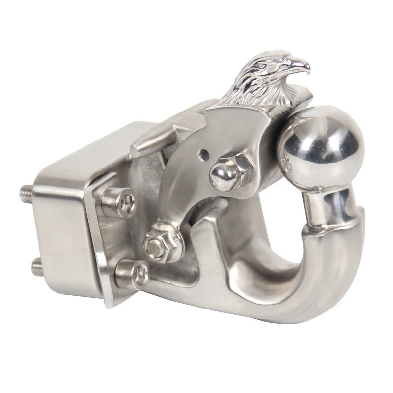 Eagle Head Style Stainless Steel Trailer Hitch With One-Piece Trailer Ball Off-road Refit Tow Hook Parts & Car Accessories 1