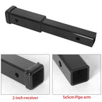 2 Inch Hitch Receiver Extension Square Tube Heavy Duty Trailer Towing Extender for Rear Bumper Bike Rack Cargo Carrier Accessory 2